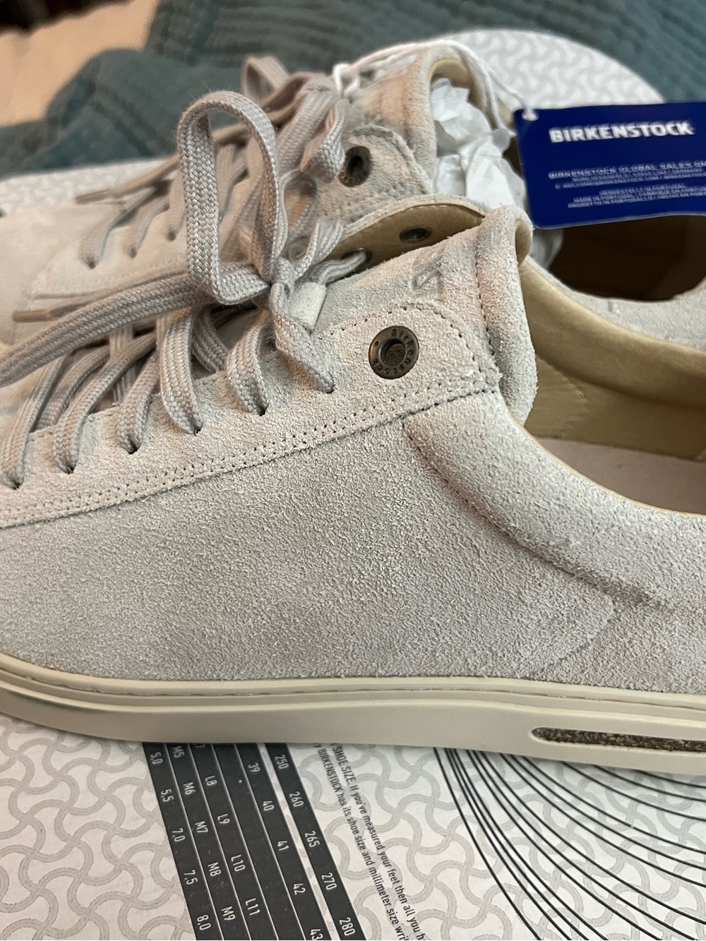 Birkenstock Bend Low Antique White Athletic Shoes Box Label - Picture 4 of 7